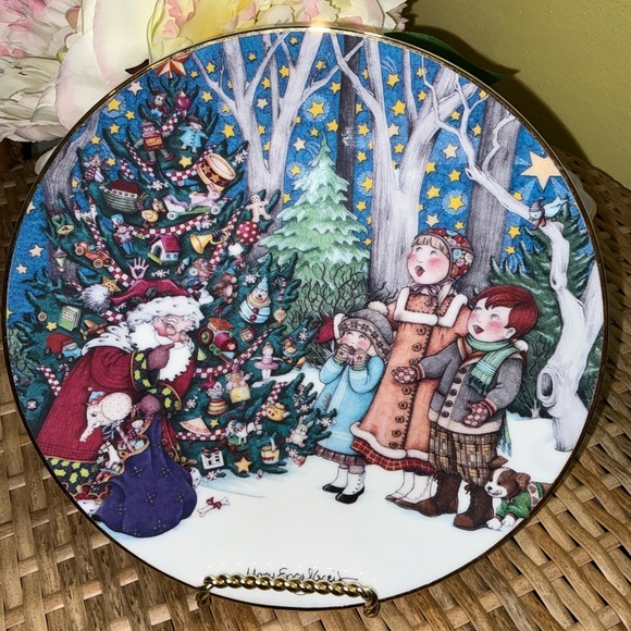 1992 Mary Engelbreit Hallmark Plate-The Wonder Of Christmas 🎅🏻 Fine Porcelain - Picture 5 of 16
